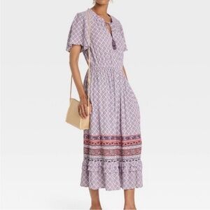 Knox Rose Purple Flutter Sleeve Sundress